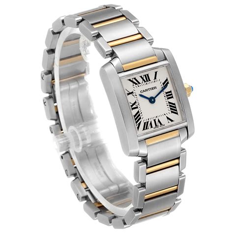 cartier two tone tank watch